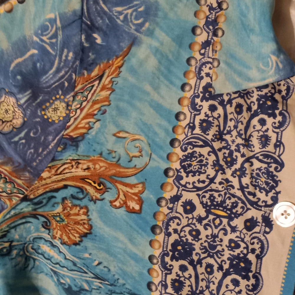 Silk Blend Mixed Patch Print Jacket - image 3